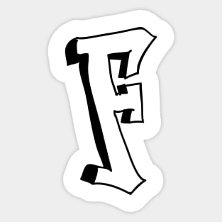 INITIAL "F" Street Art Sticker